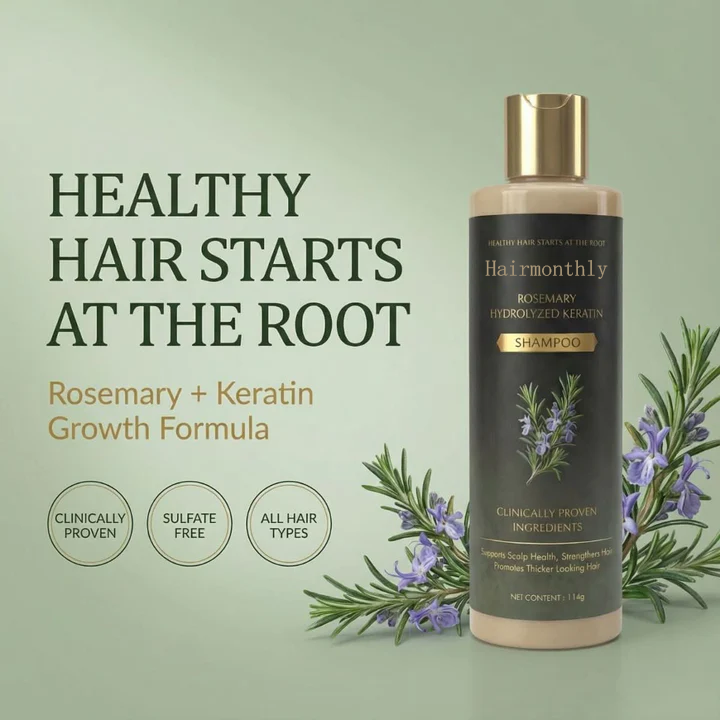 🔥LAST DAY 50% OFF - Hairmonthly® Organic Rosemary Hair Growth Shampoo