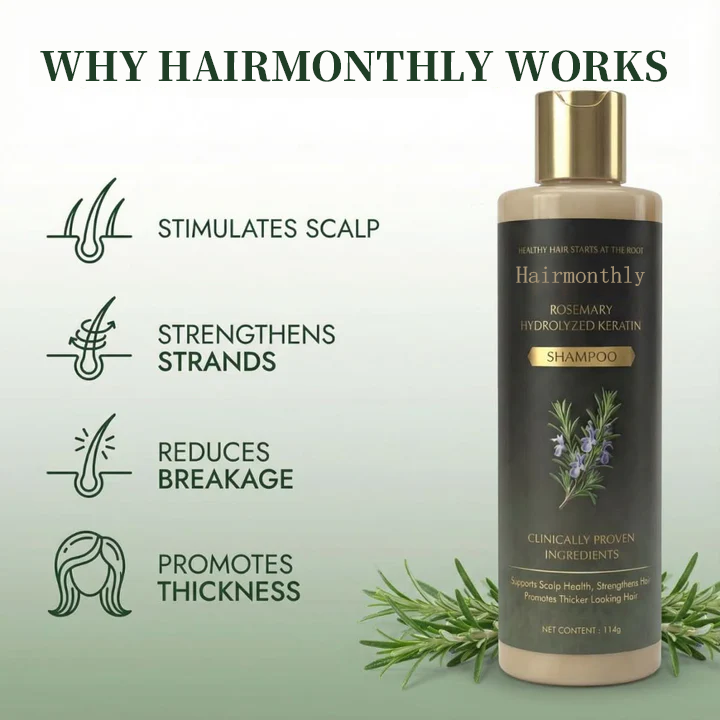 🔥LAST DAY 50% OFF - Hairmonthly® Organic Rosemary Hair Growth Shampoo