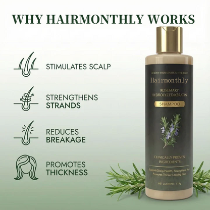 🔥LAST DAY 50% OFF - Hairmonthly® Organic Rosemary Hair Growth Shampoo