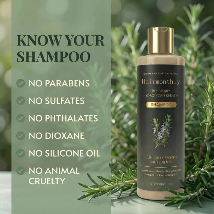 🔥LAST DAY 50% OFF - Hairmonthly® Organic Rosemary Hair Growth Shampoo