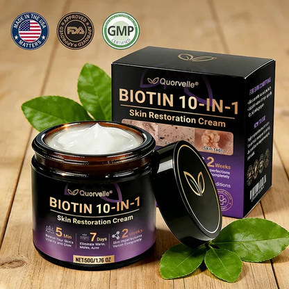 🔥LAST DAY SALE-80% OFF)Quorvelle® Biotin 10-in-1 Skin Restoration Cream