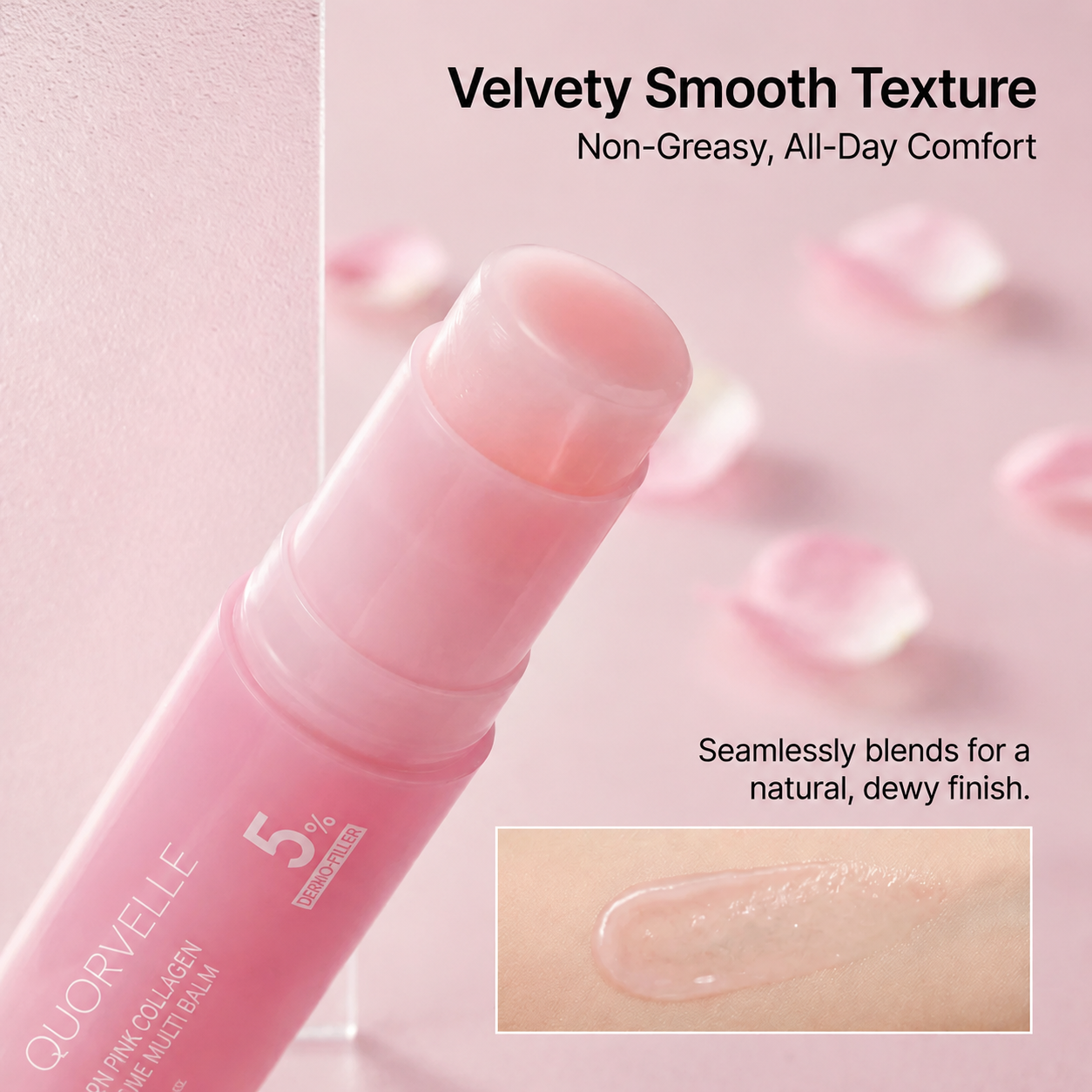 Quorvelle Pink Collagen Plumping Multi Balm – Firm, Smooth & Youthful Skin